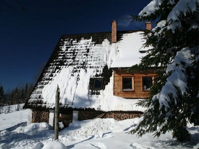 Chata Socjologa zimą (Autor: Olek Nagowski, http://www.otryt.bieszczady.pl/)